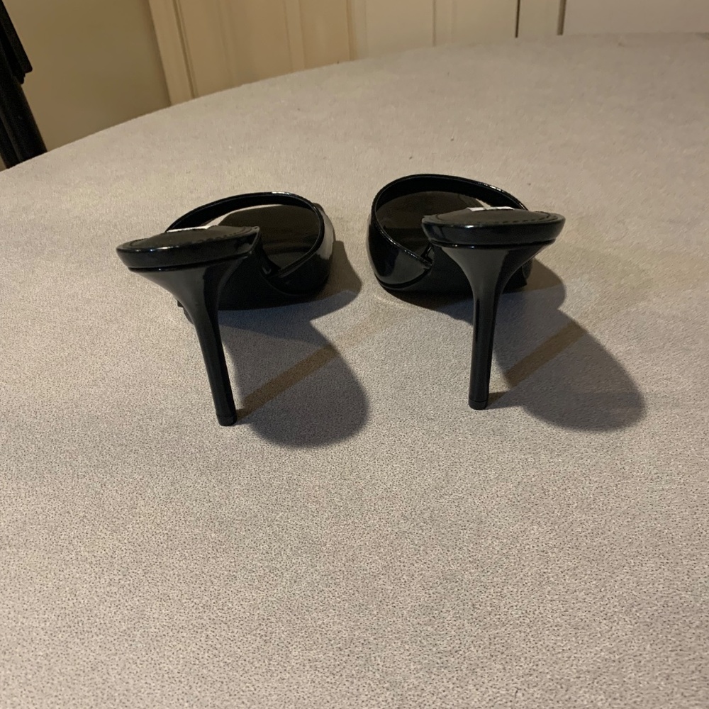 Steve Madden Black Patent Slide Sandals sz 8.5 M - Picture 5 of 6